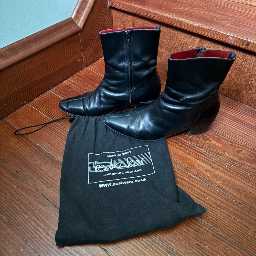 Mark Astbury BeatWear London Beatle Boot UK44/US10.5 Black Leather 🏴󠁧󠁢󠁥󠁮󠁧󠁿 ❤️